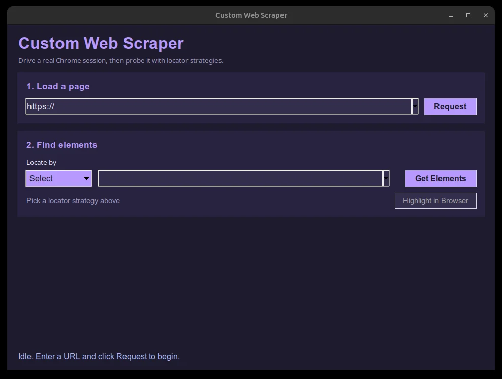Screenshot of the Web Element Inspector tool