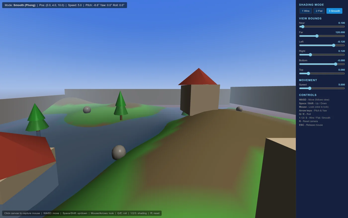 Screenshot of the WebGL Terrain Explorer
